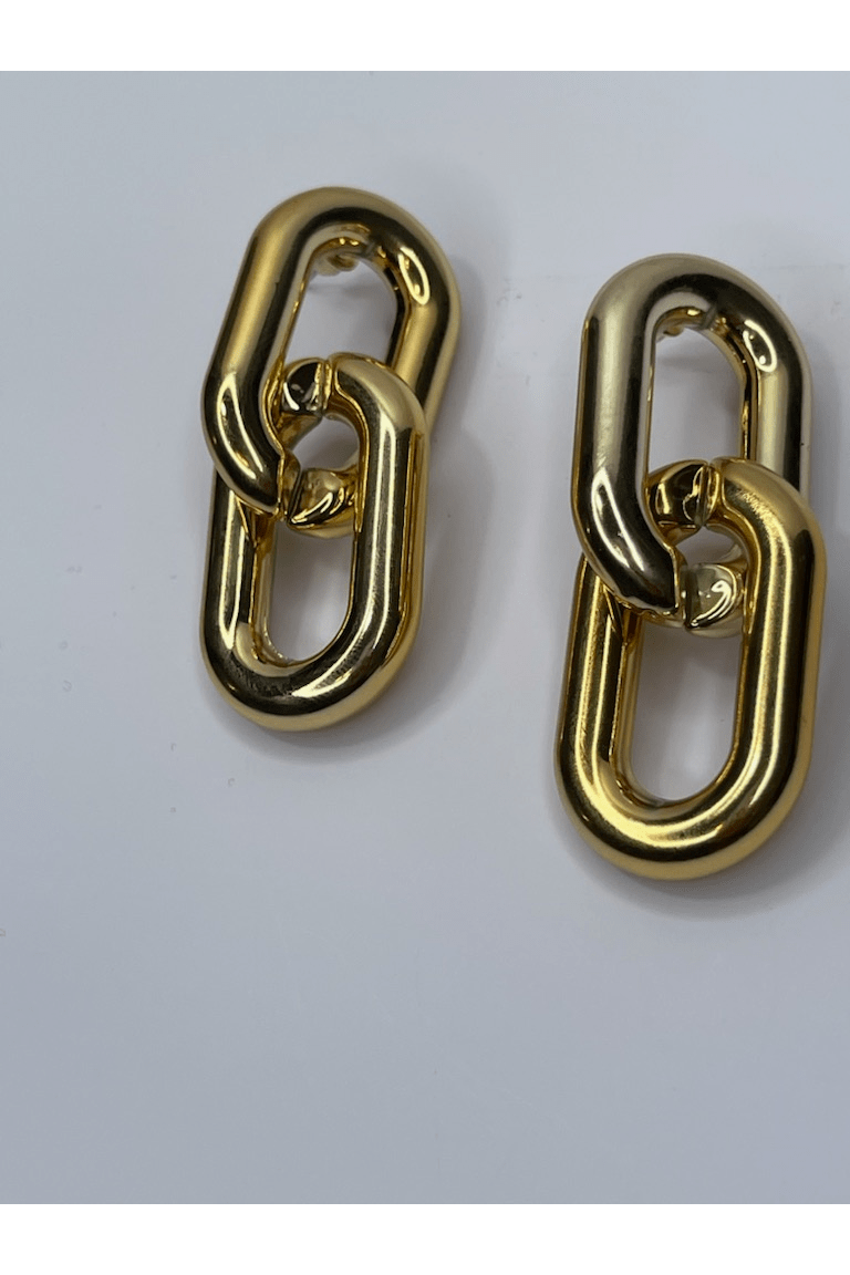 Large Gold Chain Link Earrings - McKenley Rae