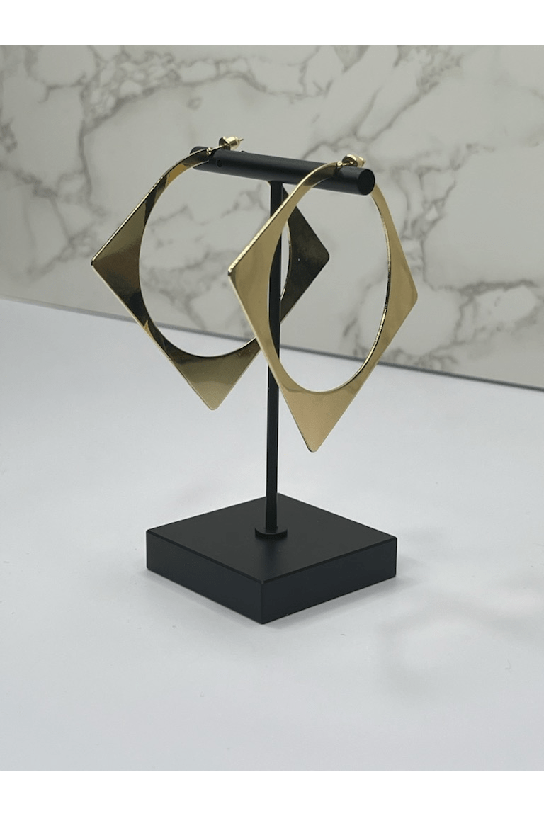 Gold Geometric Hoop Earrings - McKenley Rae