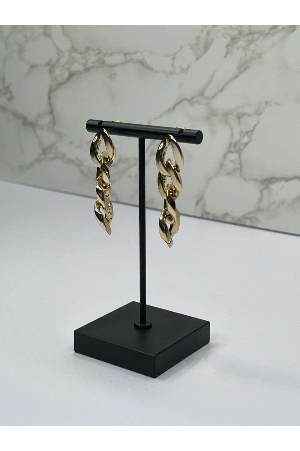 Medium Gold Chain Link Earrings - McKenley Rae