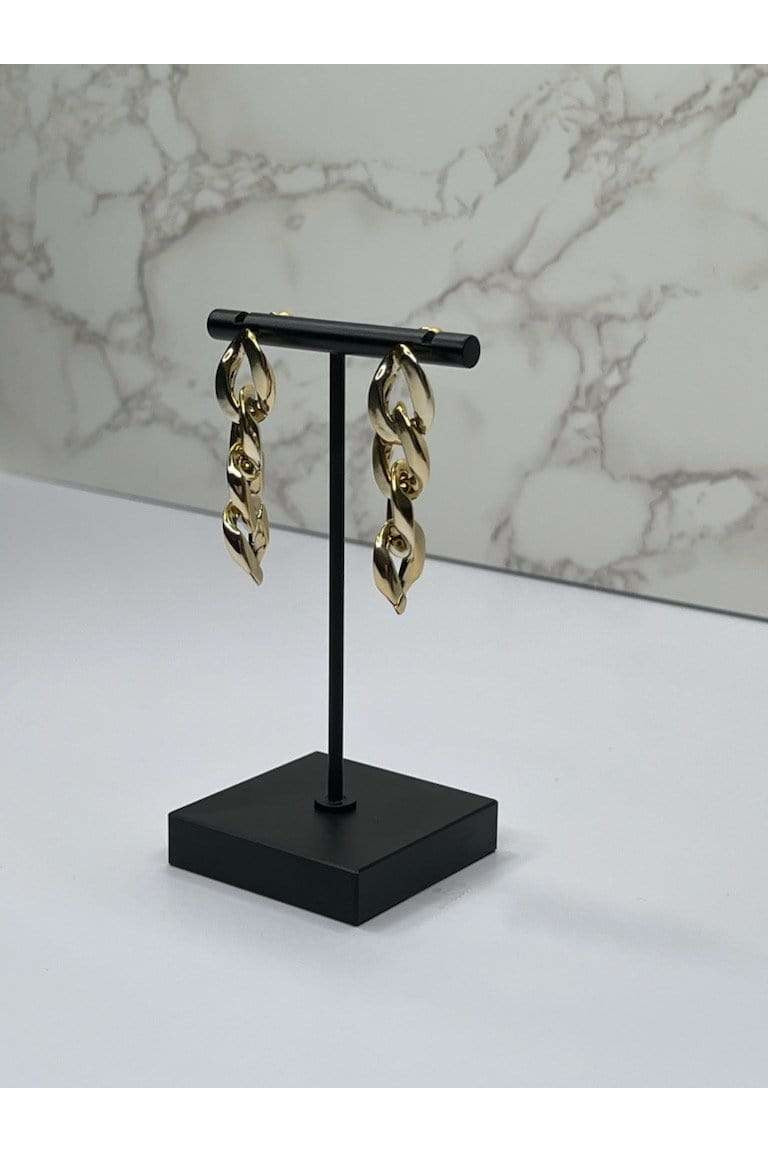 Medium Gold Chain Link Earrings - McKenley Rae
